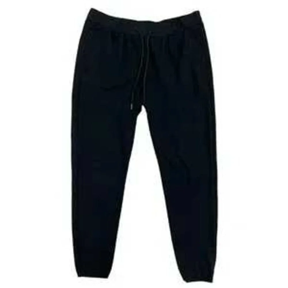 NWT $225 Theory Demir Pants Black Jogger Sweatpants Stretch Tech‎ Knit Men's XXL